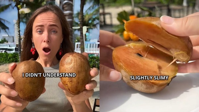 Duh! Bule Amerika Ini Sebut Buah Sawo sebagai Kentang Eksotis