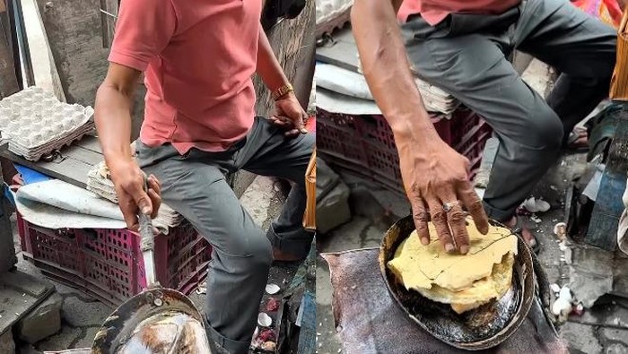 Duh! Penjual Ini Santai Buat Roti Telur Ditemani Puluhan Tikus