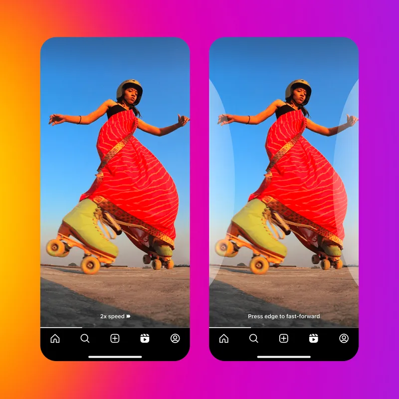 Fitur percepat di Instagram Reels