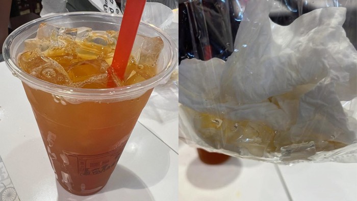 Kecewa! Pembeli Ini Beli Es Teh Lemon Rp 54.000 tapi Isinya Banyak Es Batu
