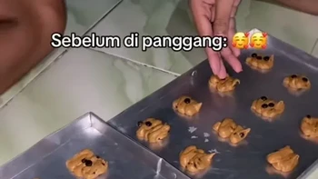 Kue cokelat chip siap dipanggang. Foto: TikTok/fitriirahmadhanii26