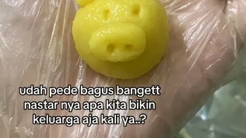 Sudah niat bentuk nastar yang anti mainstream. Foto: TikTok/fitriirahmadhanii26