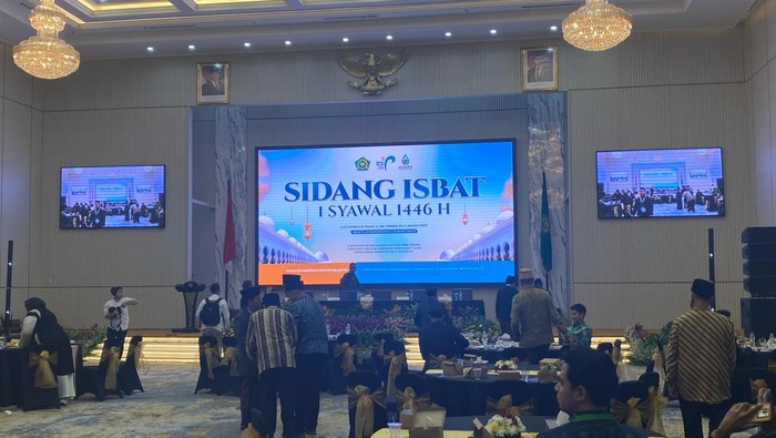 Sidang isbat penetapan 1 Syawal 1446 H di Kemenag (Dwi/detikcom)