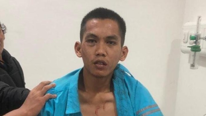 Tampang pelaku pembacokan di rumah owner Tegal Mas Lampung.