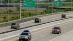 Arus Mudik H-1 Lebaran di Tol Ngawi-Kertosono Ramai Lancar