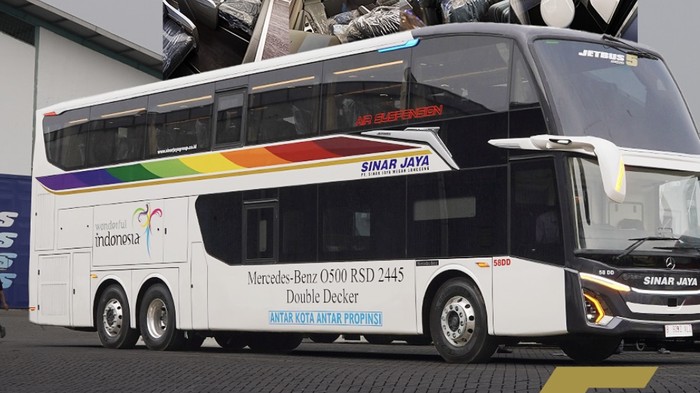 Bus tingkat baru PO Sinar Jaya