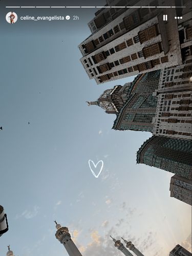 Celine Evangelista Lebaran di Makkah