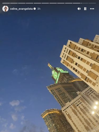 Celine Evangelista Lebaran di Makkah