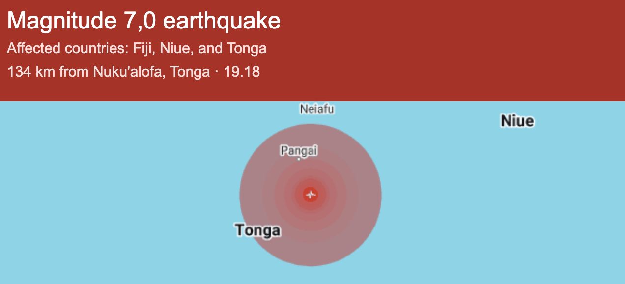 Gempa Tonga. (Dok. earthquake.usgs.gov) Gempa Tonga. (Dok. earthquake.usgs.gov)