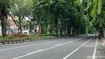 Lengangnya Jalanan di Surabaya Sehari Sebelum Lebaran