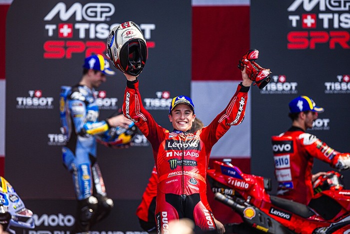 Marc Marquez menjadi juara Sprint Race MotoGP Amerika Serikat 2025