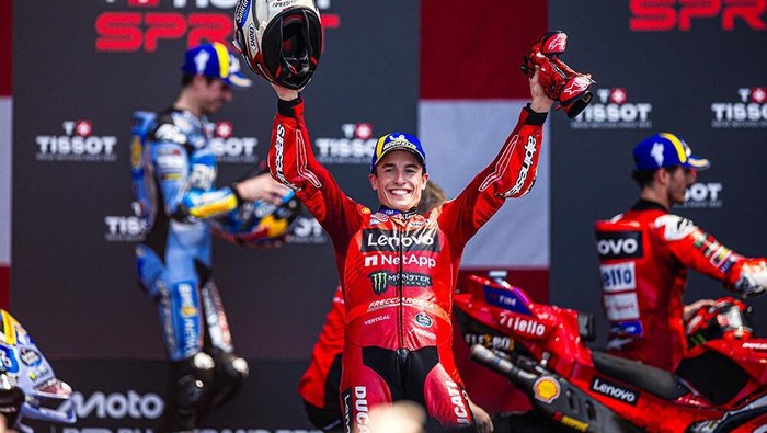 Marc Marquez menjadi juara Sprint Race MotoGP Amerika Serikat 2025