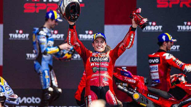 Marc Marquez menjadi juara Sprint Race MotoGP Amerika Serikat 2025