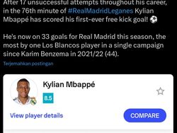 Meme Netizen Terpukau Mbappe Setara dengan Cristiano Ronaldo di Real Madrid