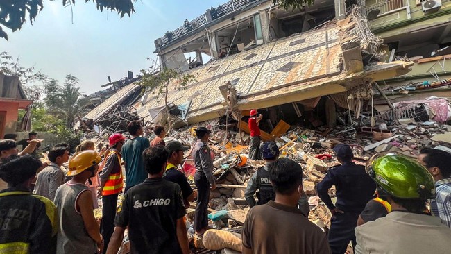 Kondisi Mengenaskan di Myanmar Usai Diguncang Gempa Besar