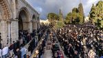 Potret Salat Id di Masjid Al-Aqsa