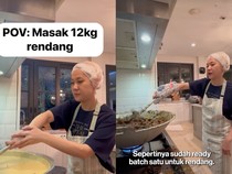Sambut Hari Raya, BCL Masak Rendang Daging 12 Kg di Rumah
