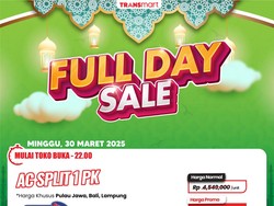 AC Split Harga Rp 3 Jutaan Hanya di Transmart Full Day Sale