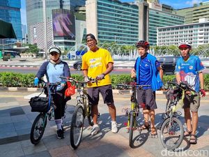 H-1 Lebaran, Warga Tetap Gowes ke Bundaran HI Jakpus: Kirain Ada CFD