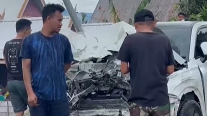 Kecelakaan lalu lintas di Kampung Camba Lompoa, Desa Balang Baru, Kecamatan Tarowang, Kabupaten Jeneponto, Minggu (30/3/2025).