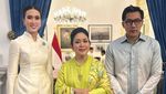 Potret Menpar Widiyanti Bersilaturahmi dengan Presiden Prabowo Saat Lebaran