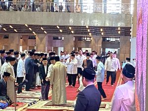 Prabowo-Gibran Tiba di Masjid Istiqlal untuk Tunaikan Salat Id