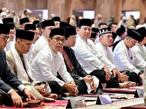 Potret Prabowo-Gibran Salat Id di Istiqlal, Ada JK hingga Pramono