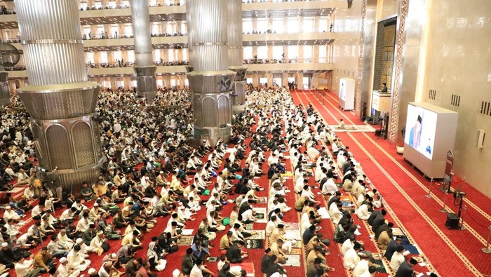 Presiden dan wapres sholat Idul Fitri
