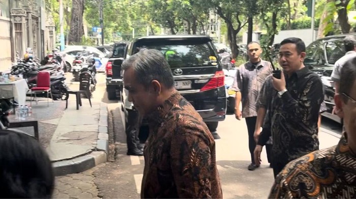 Sekjen Partai Gerindra Ahmad Muzani di kediaman Megawati