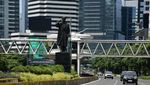 Penampakan Kawasan Perkantoran Jakarta Hari Pertama Lebaran