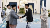 Menteri Pekerjaan Umum (PU), Dody Hanggodo beserta keluarga menghadiri open house perdana Presiden Prabowo Subianto di Istana Negara, Jakarta. Dok. Instagram/dody_hanggodo