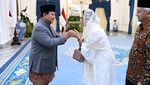 Gaya Para Menteri Ucapkan Selamat Lebaran ke Prabowo di Istana