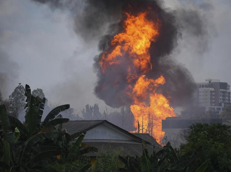 Penampakan Lokasi Ledakan Dahsyat Pipa Gas Petronas