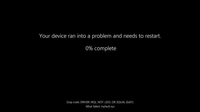 Tampilan halaman BSOD baru di Windows 11