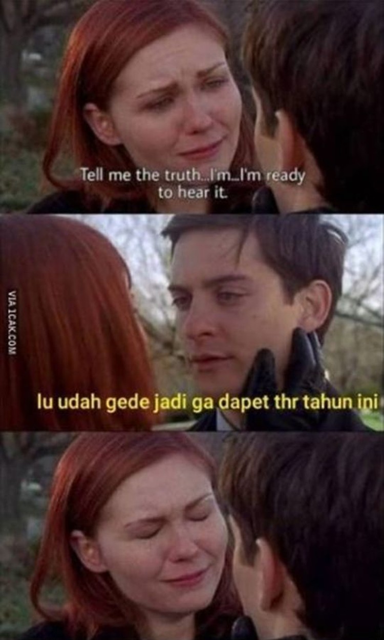 Meme Lebaran: Gimana Lur, THR Sudah Ludes Tak Bersisa? Lebaran sudah lewat nih, saatnya hitung uang THR yang didapat! Tapi kalau udah kerja sih bukannya dapet THR tapi malah ngeluarin, ya.