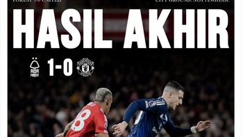 Kalah, tulis akun resmi MU Indonesia di Twitter. Foto: X.com