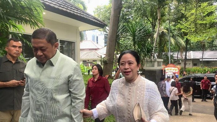 Ketua DPR Puan Maharani hingga sejumlah menteri Kabinet Merah Putih menghadiri open house yang digelar Ketua MPR sekaligus Sekjen Partai Gerindra Ahmad Muzani, Selasa (2/4/2025).