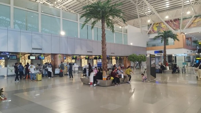 Suasana Bandara Supadio yang siap menghadapi arus balik