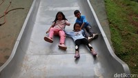 H+2 lebaran tebet eco park tampak ramai dikunjungi warga.