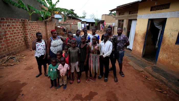 Mariam Nabatanzi, 39, a mother of 38 children, speaks during a Reuters interview at her home in Kasawo village, Mukono district, east of Kampala, Uganda March 8, 2019. Picture taken March 8, 2019. REUTERS/James Akena