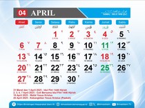 Kalender April 2025, Ada Tanggal Merah Lagi Setelah Libur dan Cuti Bersama Lebaran
