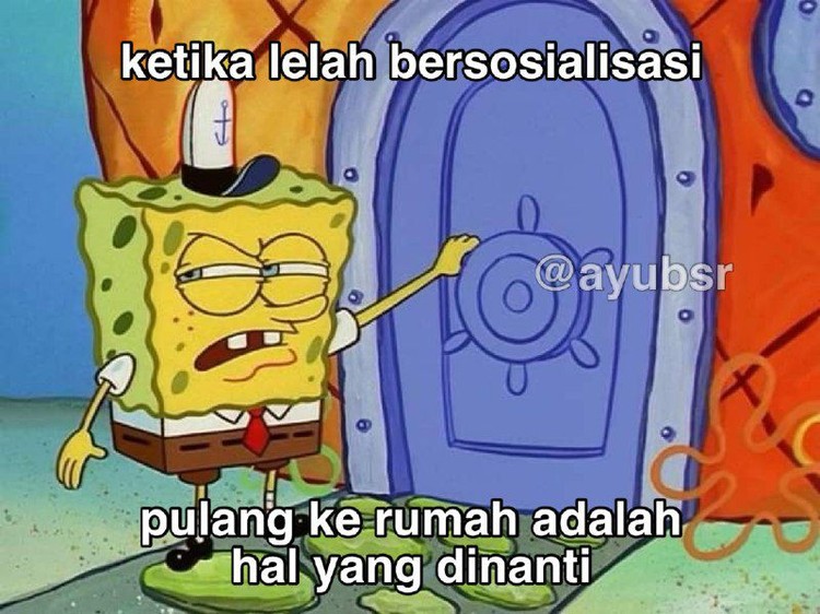 Meme introvert Lebaran