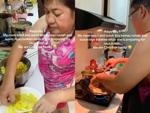 Non Muslim Ikut Sambut Lebaran dengan Masak Ketupat dan Rendang