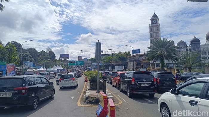 One way dari Jakarta arah Puncak, Kamis (3/4/2025). (Rizky/detikcom)