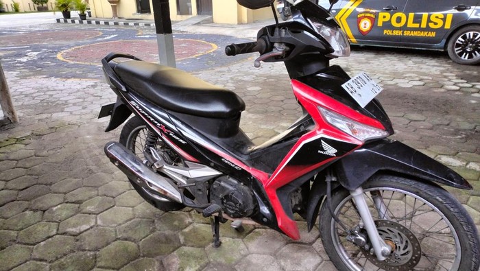 Penampakan salah satu sepeda motor yang dicuri ABG asal Sukabumi di Bantul. Foto diunggah Kamis (3/4/2025).