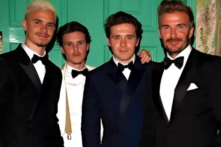 David Beckham dengan Romeo, Cruz dan Brooklyn