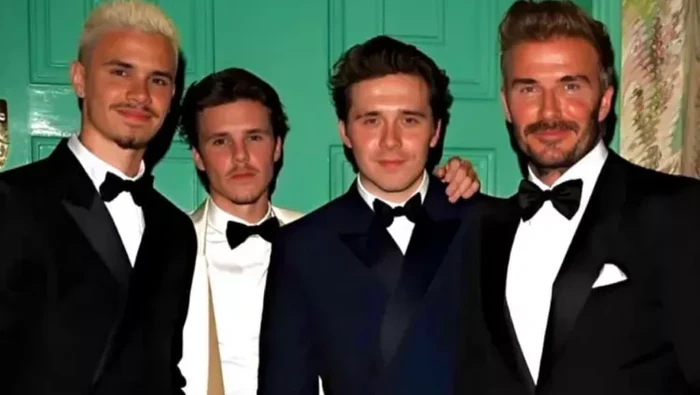 David Beckham dengan Romeo, Cruz dan Brooklyn