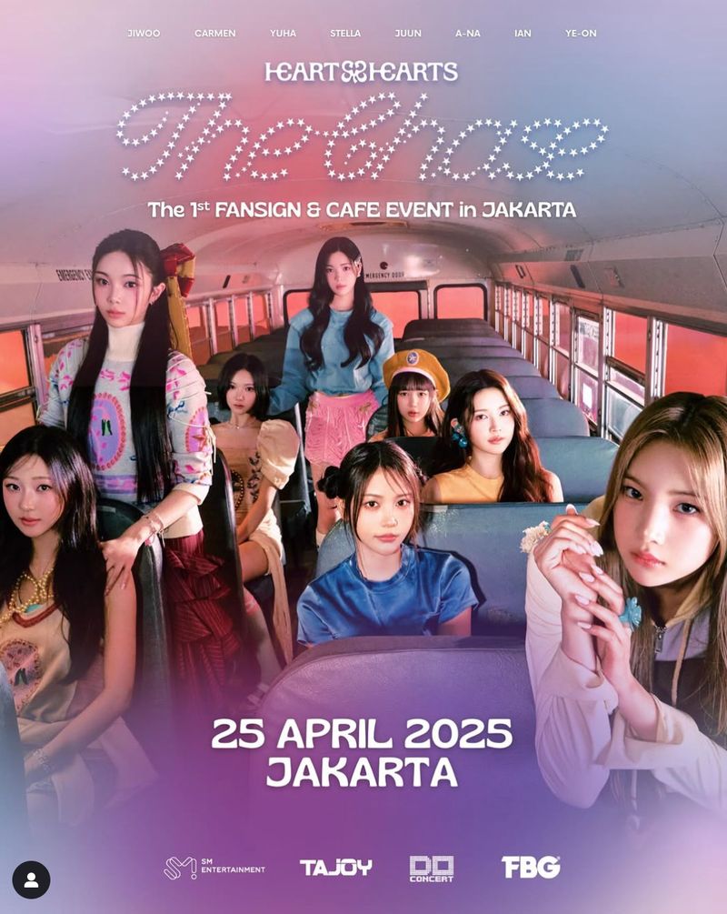 Hearts2Hearts datang ke Indonesia untuk fansign, cafe event, dan tampil di LaLaLa Fest 2025