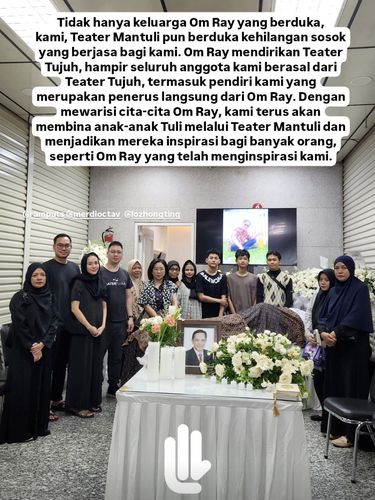 Teater Mantuli melayar ke rumah duka Ray Sahetapy.