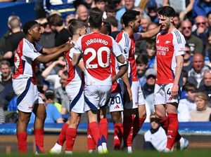 Babak I Everton Vs Arsenal: The Gunners Unggul 1-0